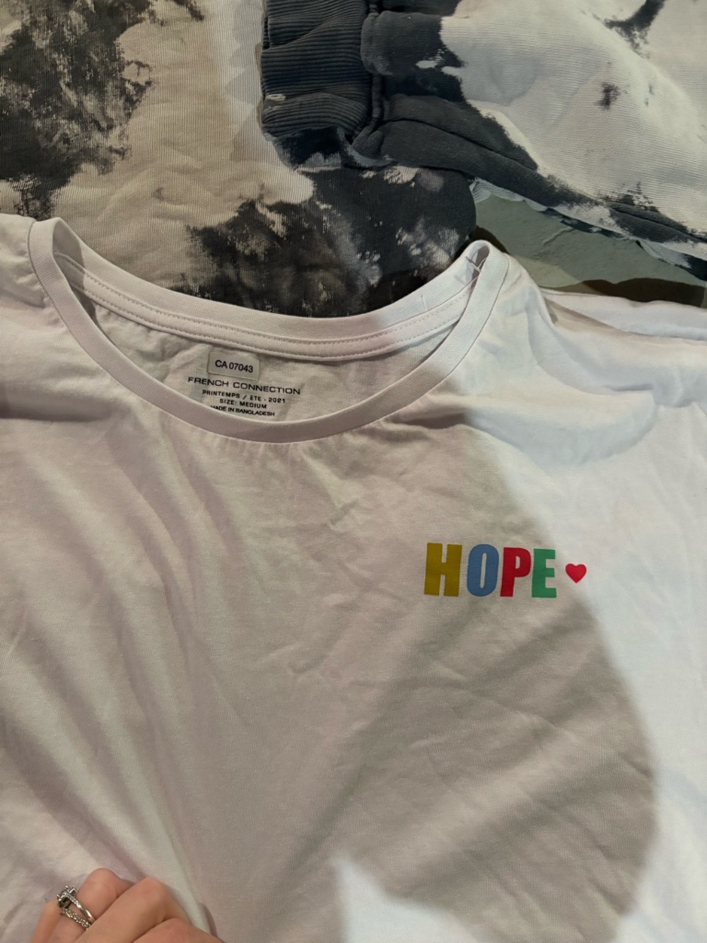 HOPE Rainbow oversized T and Zara sweatshirt - Picture 2 of 3